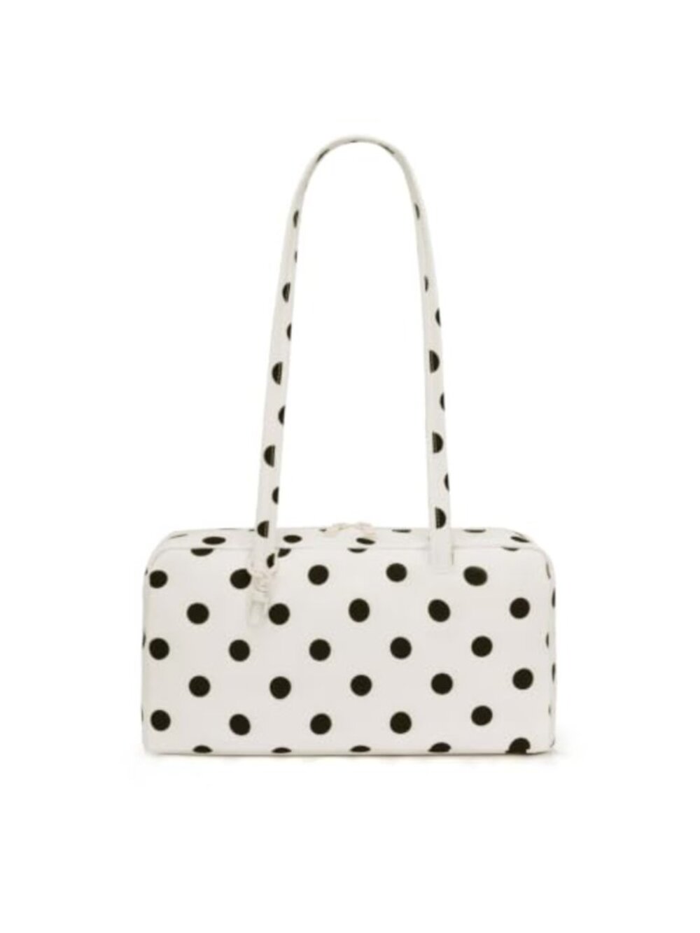Polka Dot Bowler Bag Nylon Shoulder Handbag Two-Way Zip Tote